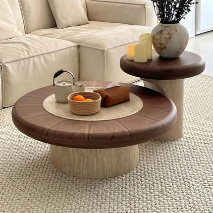 Creative simple living room coffee table round center coffee table wooden high end modern luxury minimalist table for home