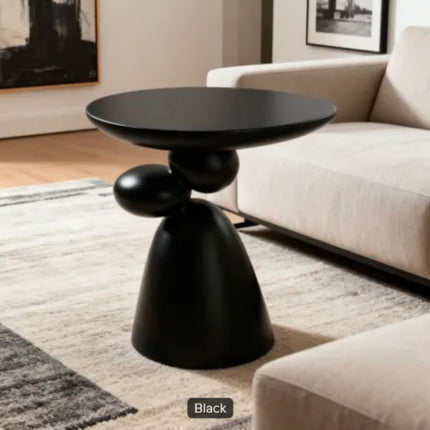 Lucky Stone Fiberglass End Table Modern Minimalist Wabi Sabi Side Table Decor Coffee Table For Living Room Bedroom Guestroom