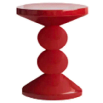 Modern Simple Fiberglass Footstool Purple Round Ottomans