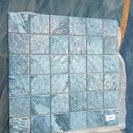 Reflective Glass Pool Tile Durable Swimming Pool Mosaic Modern Decorative Tile Sheet