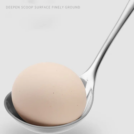 Korean Stainless Steel Thickening Spoon Silver Long Handle Hotel Hot Pot Soup Ladle Business Gift Sustainable Essential Tool