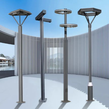 LED Landscape Lighting Blue Ring Top Lamps Decor Aisle Lawn Garden Light Community Villa Road Forked Tail Pillar Lamp