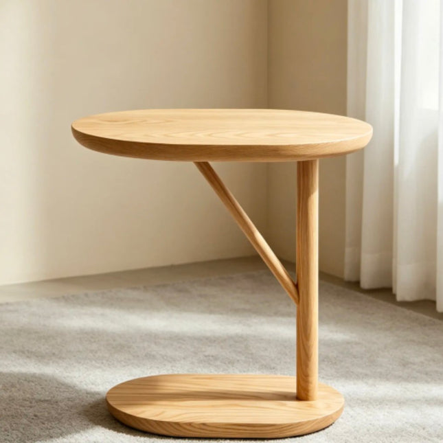 Original Solid Wood Side Table Modern Cream Wabi-Sabi Style Eco-Friendly Living Room End Table For Hotel Apartment Villa