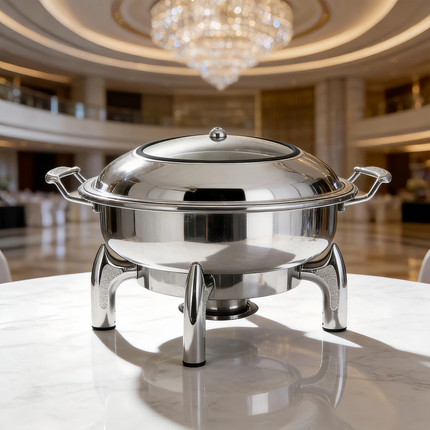 Stainless Steel Hydraulic Buffet Warming Equipment Food Glasses Chafing Dishes For Hotels Catering For Catering