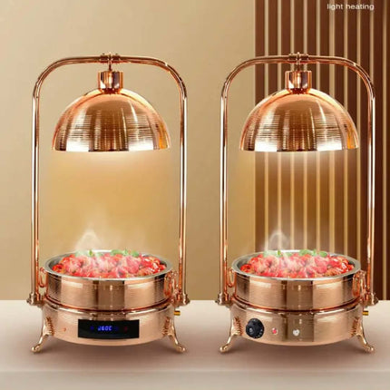 5.5L Hammered 304 Stainless Steel Chafing Dish With Food Pan Buffet Warmer for Hotel Restaurant Catering Events