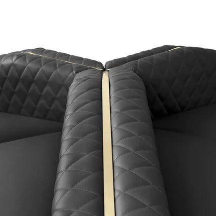 Modern, Simple, Luxurious, Special-Shaped Sofa, Leather, Metal, High-End Designer, Mansion, Villa, Custom Sofa