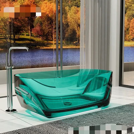 Soaker Hot Tub Adult Free Standing Clear Bathtub Composite Resin Transparent Resin Bathtub