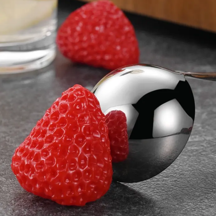 High Quality 304 Stainless Steel Deep Bottomed Honey Spoon With Long Handle Small Round Seasoning Oil Spoon Made Of Metal