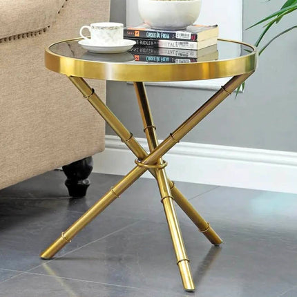 Gude Modern Luxury Stainless Steel Gold Marble Top Coffee Table With Titanium Planting Side Table
