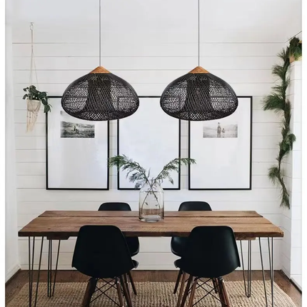 Chinese Style Crystal Rattan Lighting Bamboo Lamp 3000K Pendant Light for Hotel & Restaurant 220V Indoor Hanging Installation