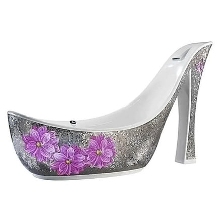 High Heels Shape Free Standing Cast Stone Modern Bathtub
