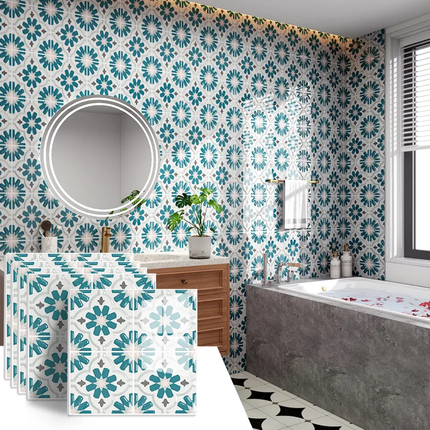 Nordic 3D Self Adhesive Tile Stickers Waterproof Oil Proof Wall Decals For Bathroom Kitchen Backsplash Home Renovation 30x30cm