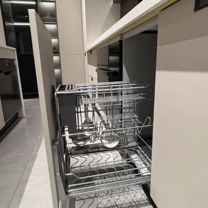 Custom Home Kitchen Cabinets with Integrated Quartz Countertop Stove Cabinet Kitchen Storage Cabinet UV Door Panels