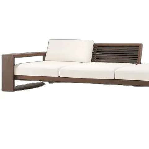 Customized Modern Luxury Solid Sheesham Wooden Extendable Convertible Corner Sofa For Living Room Villa School Use