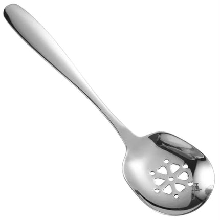High Quality Customizable Stainless Steel 304 Round Soup Spoon Big Metal Soup Spoon Slotted Spoon for Buffet