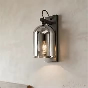 Smoke Gray Bedroom Bedside Glass Wall Lamp Hot-Selling High-quality Living Room TV Background Wall Light