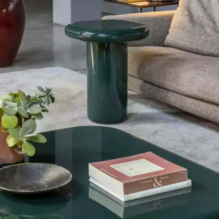 Round Side Table Fiberglass Top Tea Table Restaurant Bowl Shape Coffee Tables