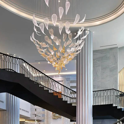 Custom Creative Art Chandelier Hotel Villa Restaurant Lamp Glass Art Chandelier
