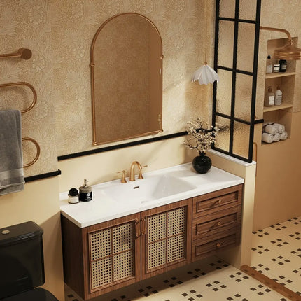 Luxury Wall-mounted bathroom vanity set, bathroom mirror with storage function, stylist and modern bathroom vanity WC furniture