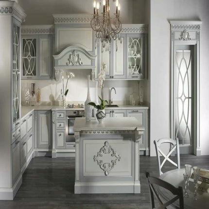Rustic Style Solid Wood Classic Kitchen Furniture with Custom Island Cabinet