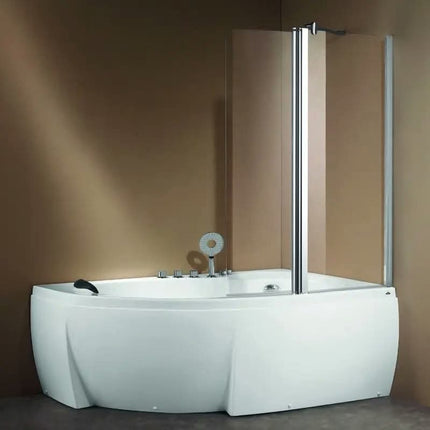 Kamalu 7000k Modern Freestanding Corner Whirlpool Tub Right-Hand Side Panel for Indoor Installation Massage for Apartment Use