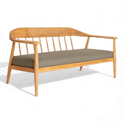 Luxury Outdoor Patio Solid Teak Wood Sofa Set Modern 4 Piece Living Room Furniture with Light Cushion Outdoor for Balcony & Deck