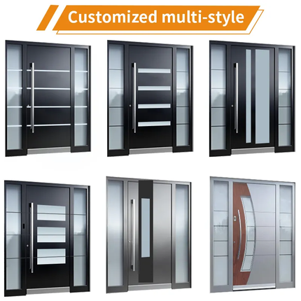 Chinese Entrance Door Steel Exterior Large Front Doors Design For Houses Modern Pivot  Security Entry Doors