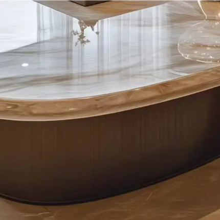 Italian light luxury marble coffee table modern minimalist designer durable High-End side table for living room home use