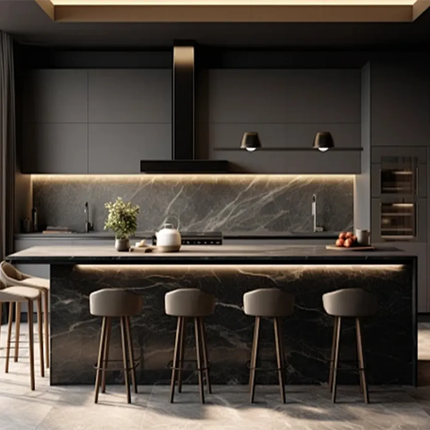 Modern Shaker Style Custom Shaker Cabinets Complete Kitchen Set Lacquer Plywood Solid Wood Kitchen Cupboard For Villa