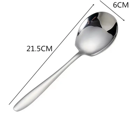 High Quality Stainless Steel Spoon Flatware Hotel Buffet Common Spoon Household Thickened Meal Silverware Spoon Cutlery