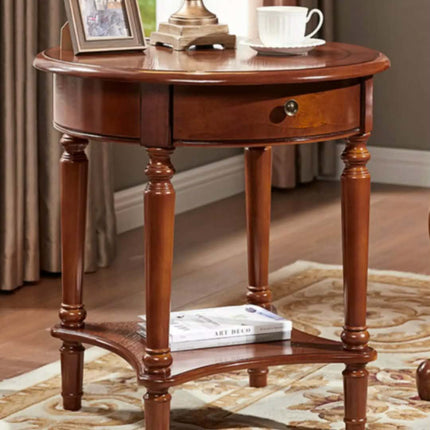 Small Round Table Solid Wood Sofa Side Table Corners Table Small Coffee Table Round Table Side Cabinet Side Table Small Table