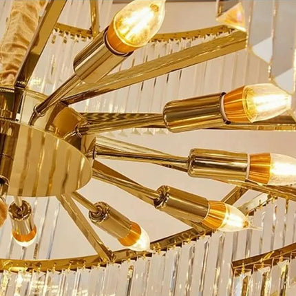 Custom Gold Crystal Exclusive Stair Custom Chandelier Modern Luxury Large Home Pendants