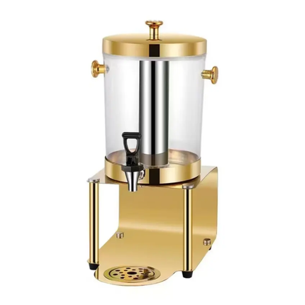 High-End Cross-Border Gold-Plated Refrigeration Juice Dispenser Hotel Beverage Machine Buffet Barrel Tea Urn Fruit Tea Dispenser