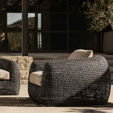 Luxury Aluminum Outdoor Furniture Set Hotel Rattan Sofa Patio Furniture Outdoor Waterproof Garden Rattan Sofa Pool Sun Lounger