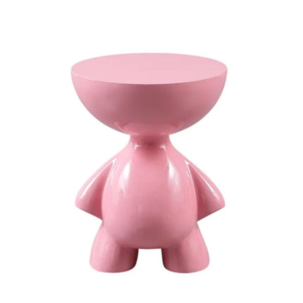 Modern Design Flat Head Doll Shape Fiberglass Side Table For Living Room Home Furniture