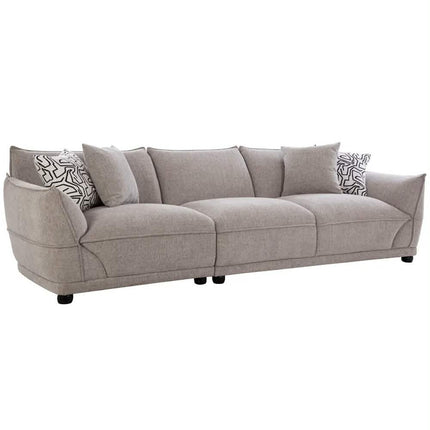 Elegant Premium Modern Upholstered Fabric 3 Seater Andrea Sofa With Generous Cushion Timeless Comfort Stylish