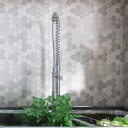 Hotel Bathroom 30x30mm Metal Stainless Steel Backsplash Aluminum Mosaic Tile