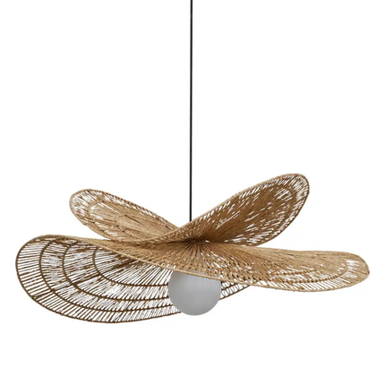 Ceiling Hanging Fixture Home Decoration Living Room Rattan Handcraft Designer Home Wicker Bamboo Pendant Lamp