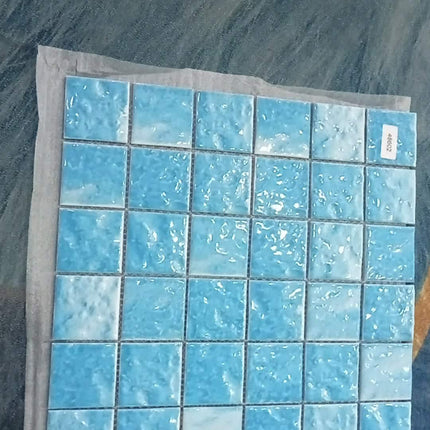 Reflective Glass Pool Tile Durable Swimming Pool Mosaic Modern Decorative Tile Sheet