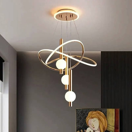 Nordic Luxury Dining Table Bar Home Decoration Chandelier Acrylic Minimalist Creative Warm Light Pendant Light