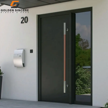 Luxury Modern Large Aluminum Villa Pivot Entrance Casement Door Double Tempered Insulation Glass Front Door