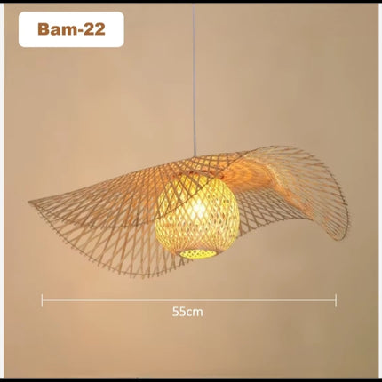 Lamp Shade Natural Bamboo Rattan Lamp Decoration Style Vintage Natural Bamboo Eco Friendly Lamp Handcraft