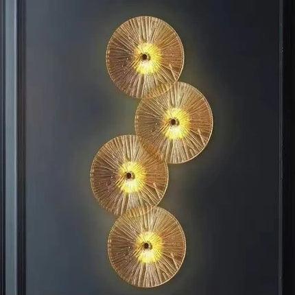 Popular Hotel Wall Lamps Interior Round Glass Indoor Designer Nordic Decorative Bedroom Lights Luxury Wall Lamp