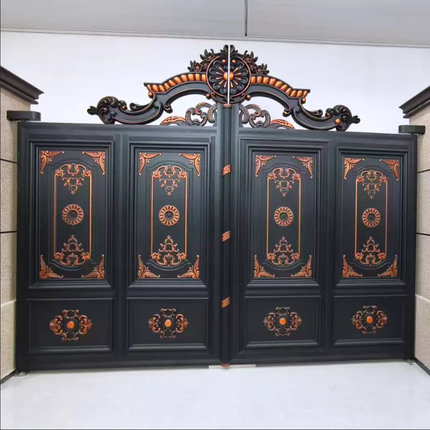 European Design Modern Aluminum Gates Automatic Wrought Aluminum Driveway and House Gates with Security Features For Hotels