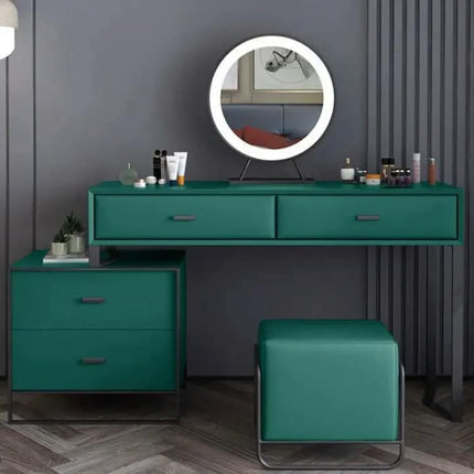 Makeup Desk Modern White Wooden Iron Dressing Table Dresser Cabinet Dresser