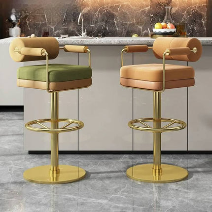 Metal High Legged Modern Rotating Bar Stool for Italian Coffee Shop and Restaurant Use