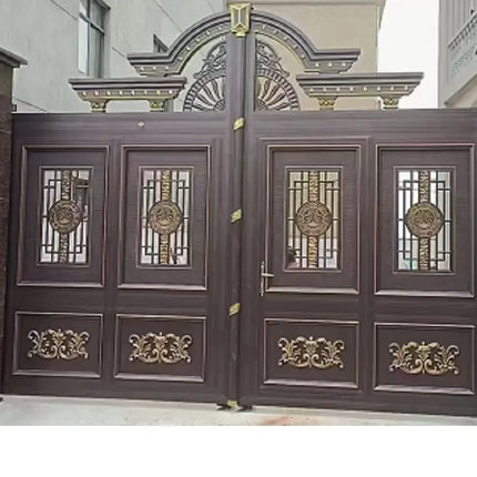 Aluminum Main Gate Designs of Retractable Gate for Security QG L1726 Sale Top Anti Style Industrial Government School Pattern