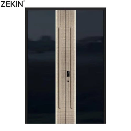 ZEKIN Modern Custom Design Villa Apartment Luxury Entrance Exterior Pivot Door Aluminum With Smart Lock Security Entry Door