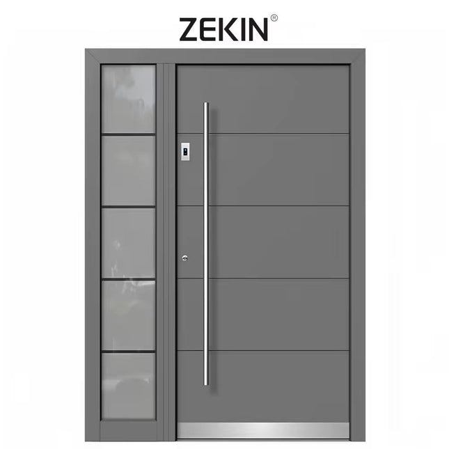 Latest Design Custom Home Entry Security Villa Main External Entrance Aluminum Modern Pivot Door Front Doors Security Gate