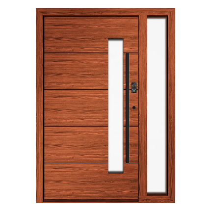 Modern Design American Exterior House Front Aluminum Entrance Doors Steel Security Front Entry Doors Aluminum For Household